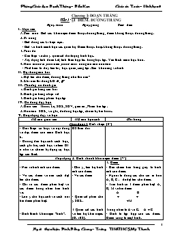 Giáo án Toán (Hình học 6) - Trường TH &THCS Mỹ Thanh