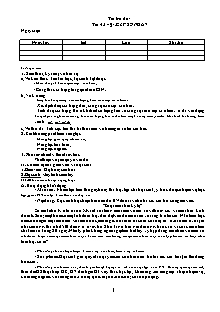 Giáo án Toán khối 11 - Tiết 43: Cấp số nhân