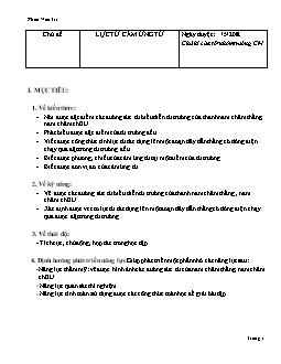 Giáo án Vật lý 11 - Chủ đề: Lực từ. Cảm ứng từ