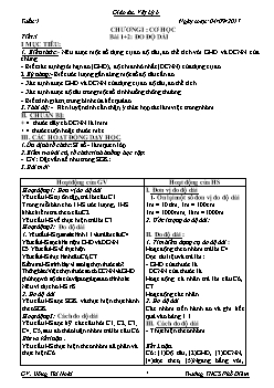 Giáo án Vật lý 6 cả năm - Trường THCS Phố Diệm