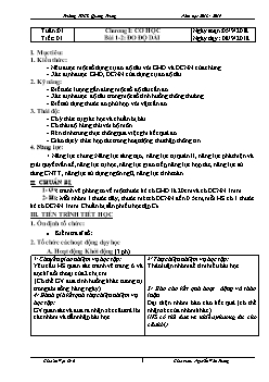 Giáo án Vật lý 6 - Tuần 1 đến 11 - Trường THCS Quang Trung