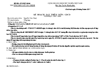 Kế hoạch dạy thêm môn: Giáo dục công dân