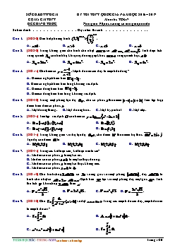 Kỳ thi THPT quốc gia năm học 2016 – 2017 môn thi: Toán