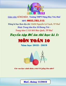 Ôn tập kiểm tra định kì môn: Toán 10