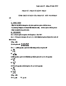 Phân số - Phân số bằng nhau tính chất cơ bản của phân số - Rút gọn phân số