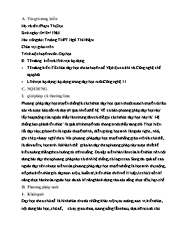 Sáng kiến kinh nghiệm Tổ chức dạy học theo Chuyên đề Vật liệu cơ khí và Công nghệ chế tạo phôi (Công nghệ 11)