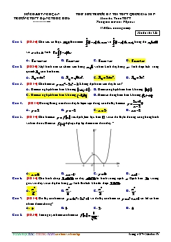 Thử sức trước kỳ thi THPT quốc gia 2017 môn thi: Toán