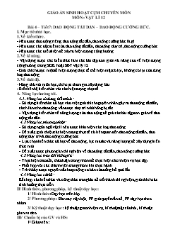 Vật lý 12 - Bài 4 – Tiết 7: Dao động tắt dần – dao động cưỡng bức